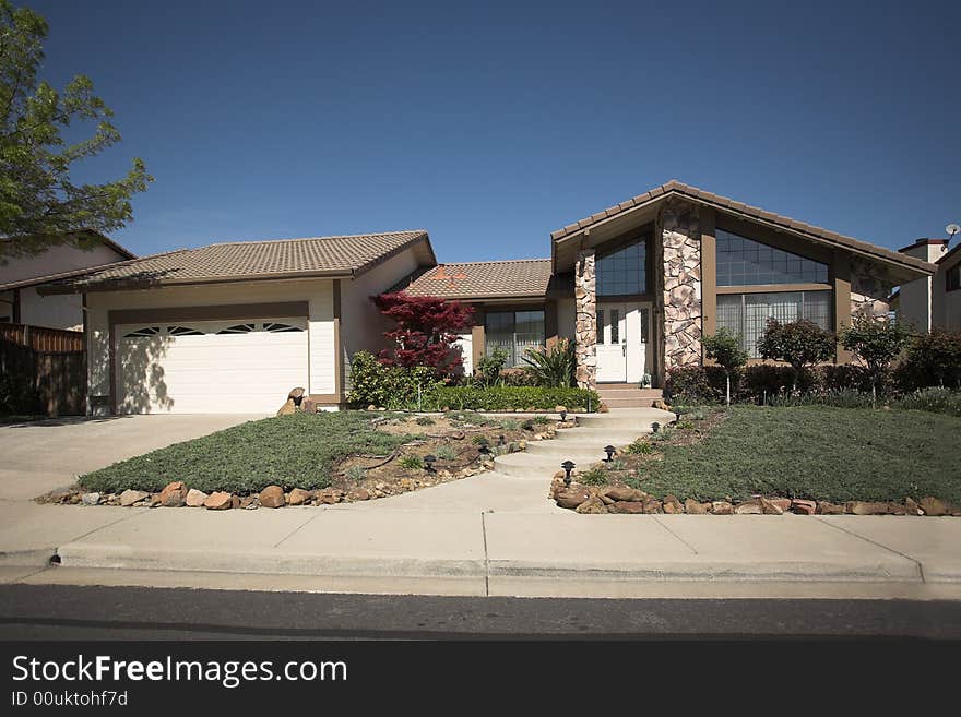 Shot of a Northern California Suburban Home. Shot of a Northern California Suburban Home