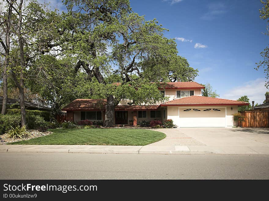 Shot of a Northern California Suburban Home. Shot of a Northern California Suburban Home