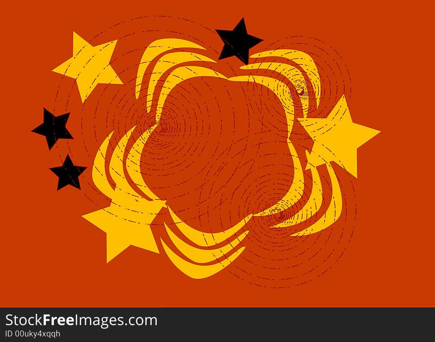 Abstract vector illustration with stars. Abstract vector illustration with stars