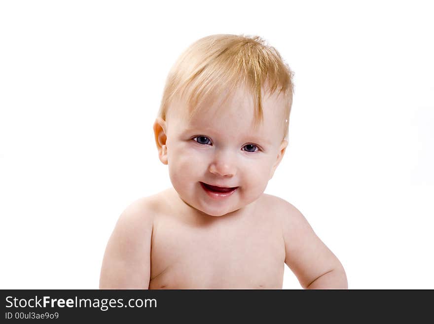 Portrait of a happy healthy baby with a smile on his face. Portrait of a happy healthy baby with a smile on his face