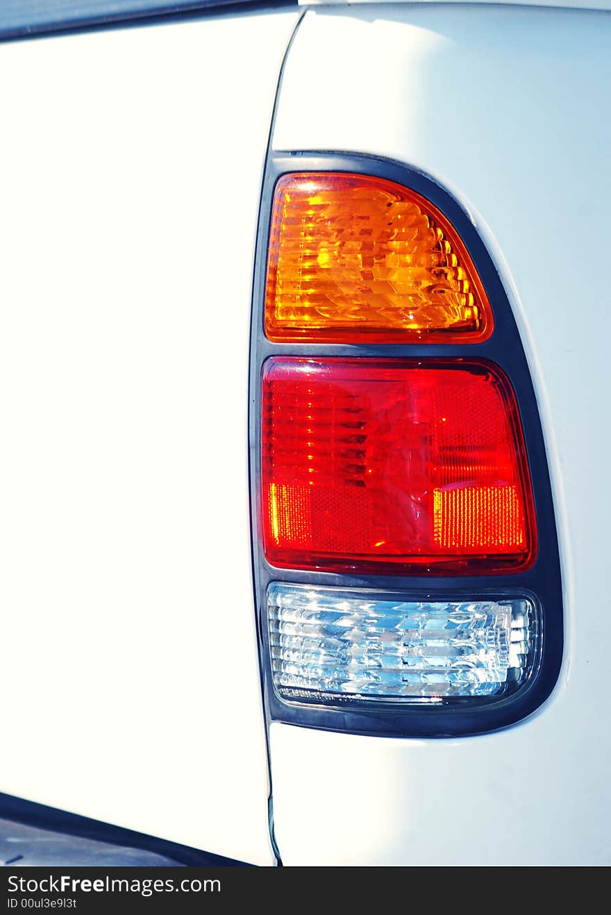 White Truck Tail Light