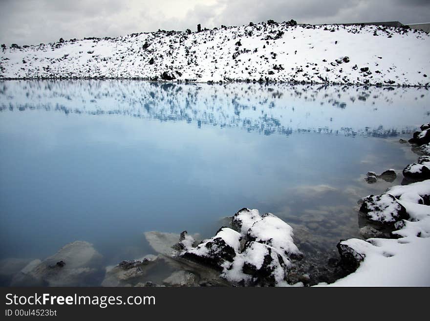 Iceland , blue lagoon natural hot spring