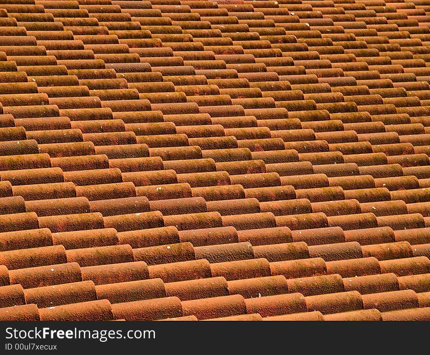 Roof tiles background