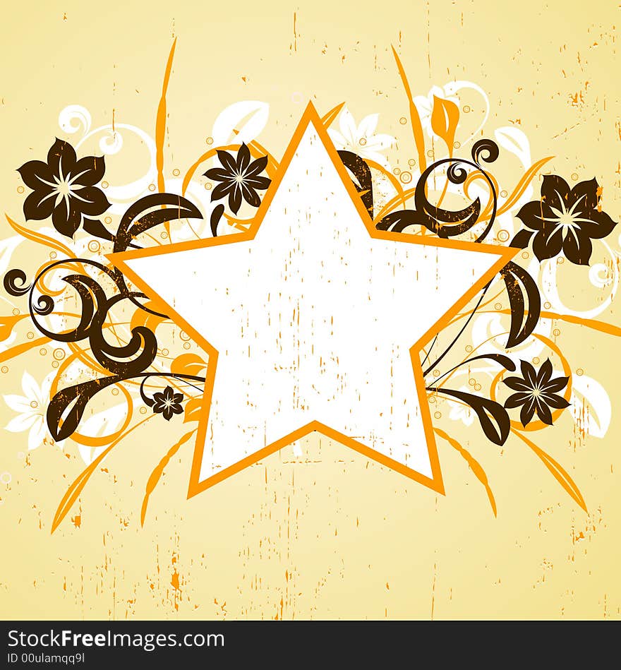 Illustration drawing of floral background