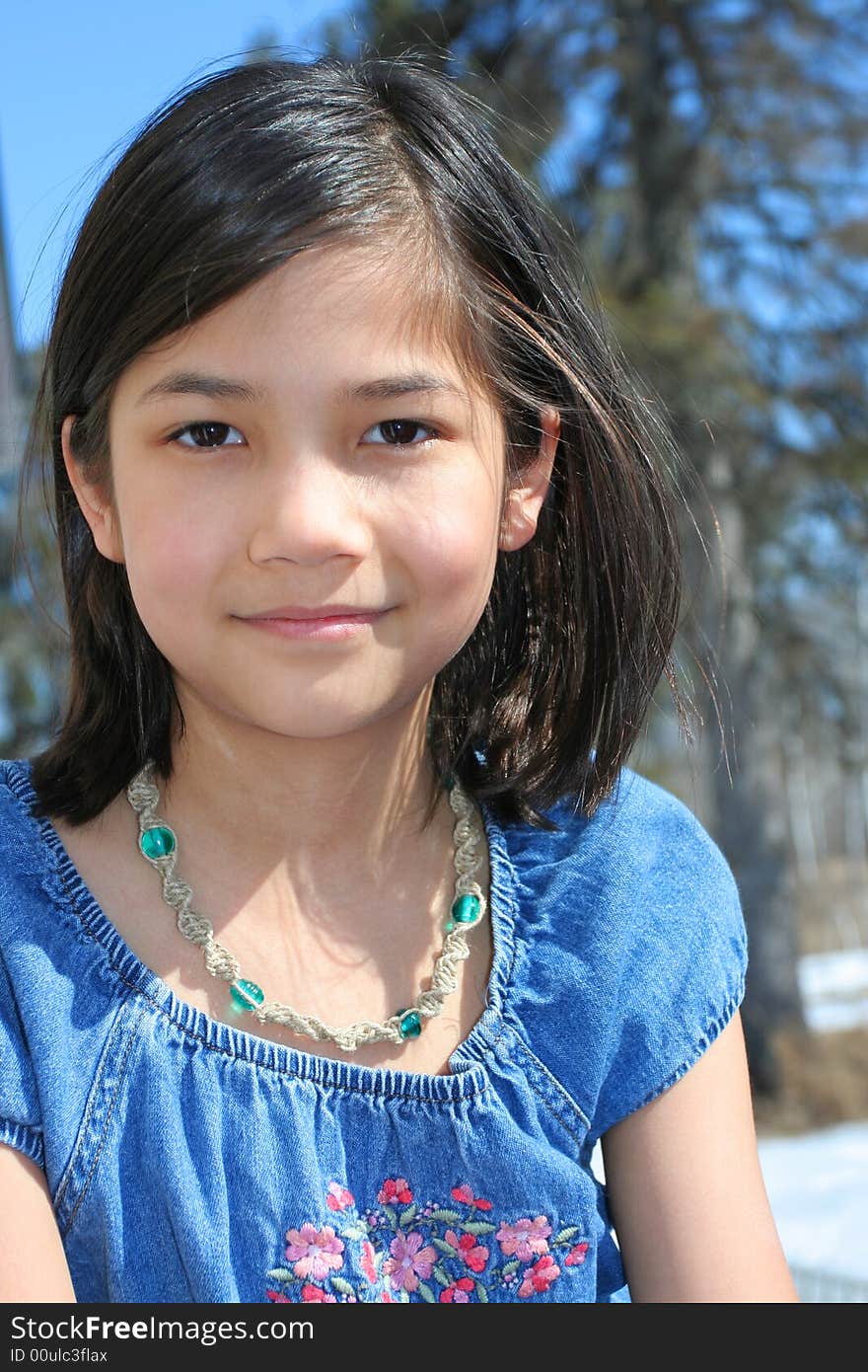 Child enjoying the outdoors in spring. Child enjoying the outdoors in spring