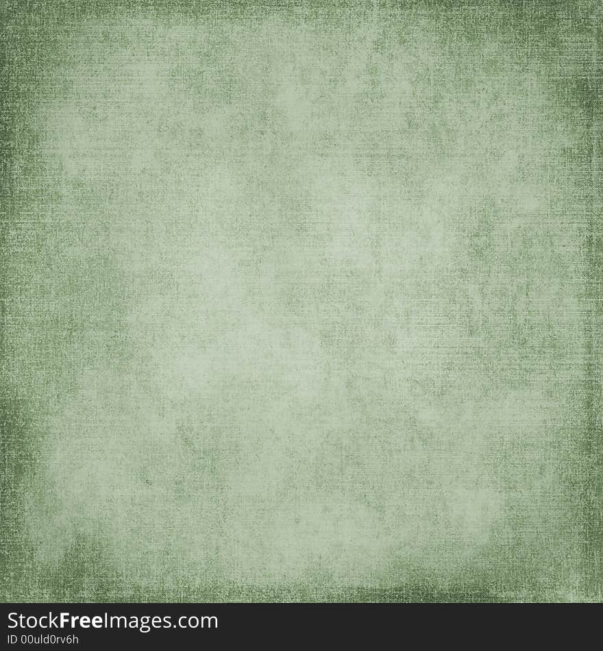 Grungy green canvas with space for text or picture