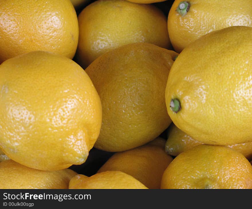 Pile of fresh yellow lemons. Pile of fresh yellow lemons