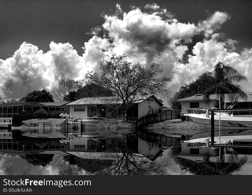 This is a HDR lakeveiw taken in florida with the reflec tion on the water. This is a HDR lakeveiw taken in florida with the reflec tion on the water