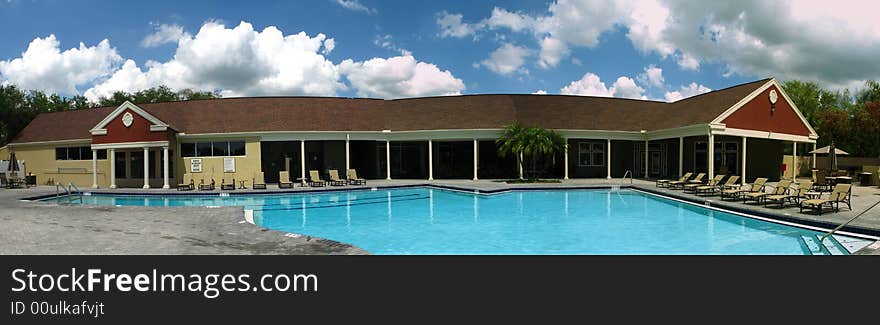 Panoramic pool view