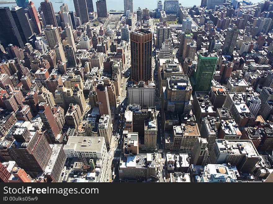 Panoramic view of the New York City skyline. Panoramic view of the New York City skyline