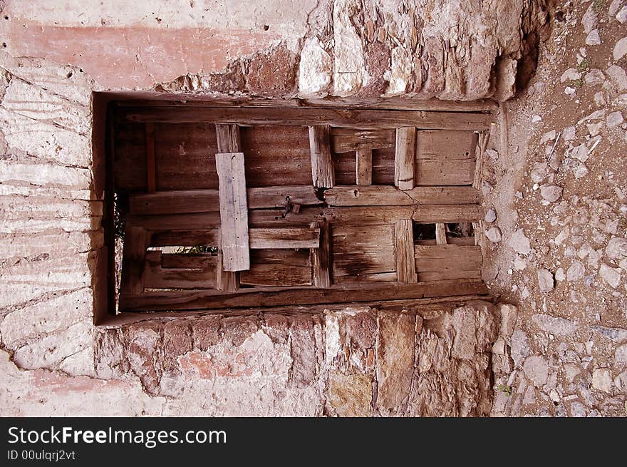 Interior of old large house at Real de Catorce