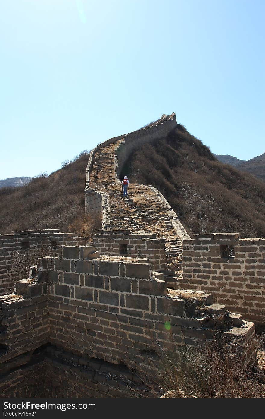 The badaling remnant greatwall in china. The badaling remnant greatwall in china