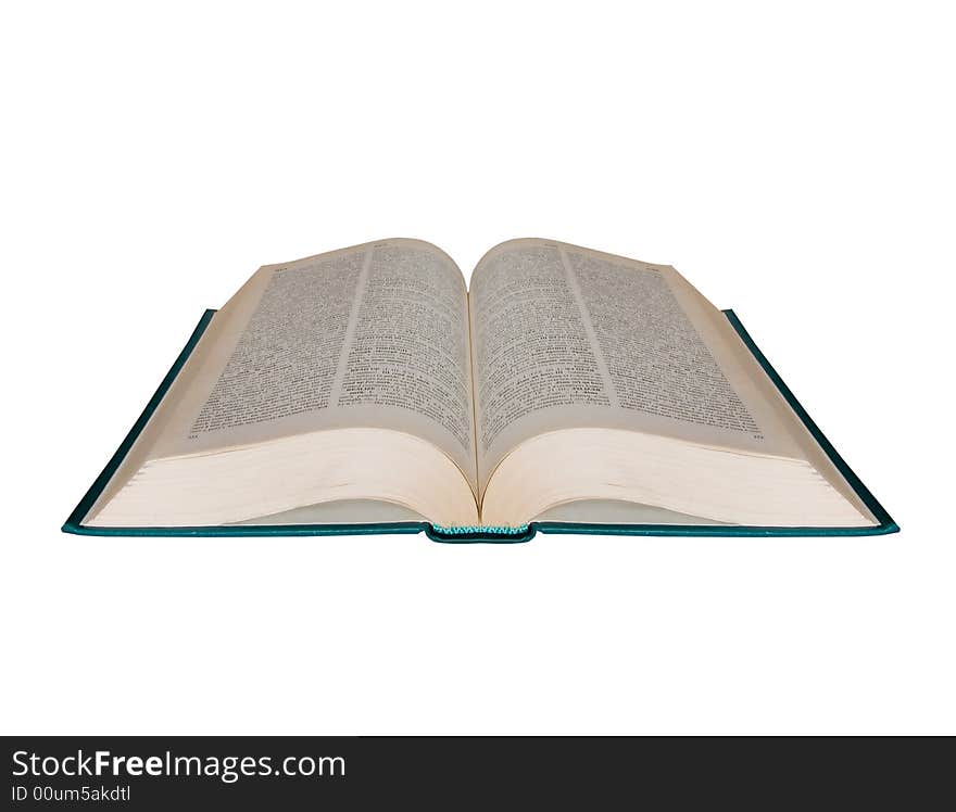 The book on a white background objects over white. The book on a white background objects over white