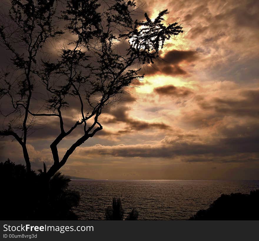 Sunset At Maui Island