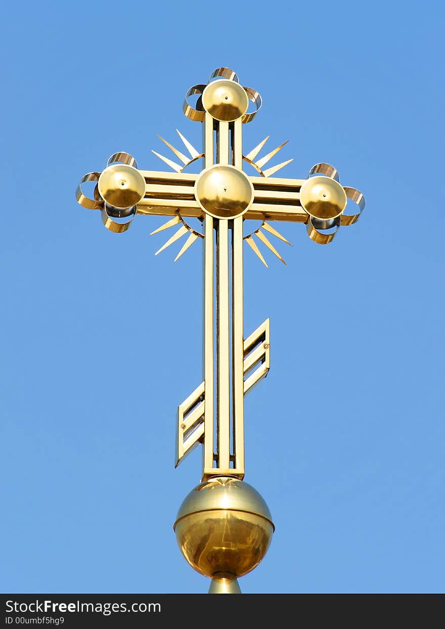 Gilded Cross on the Top of the Chapel