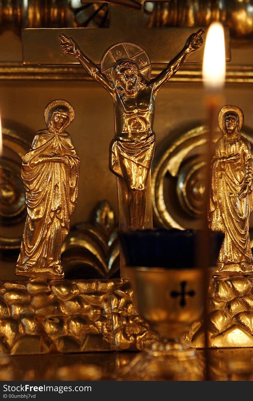 Orthodox Church,the gold crucifixion