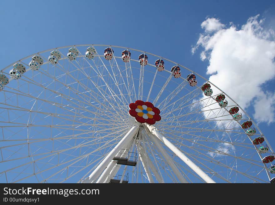 Rollercoaster in Vienna park Prater