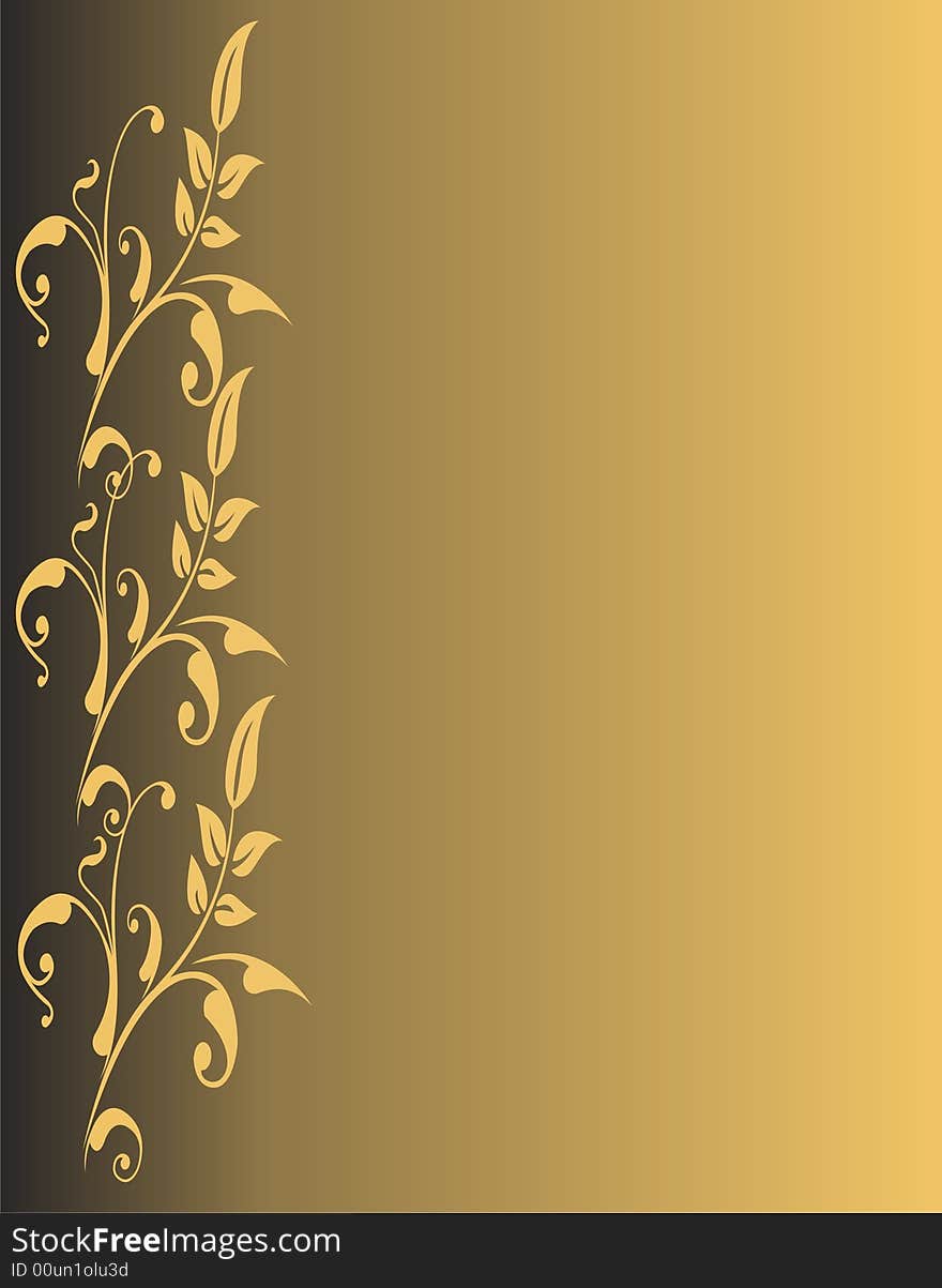 Golden frame elegant -  illustration