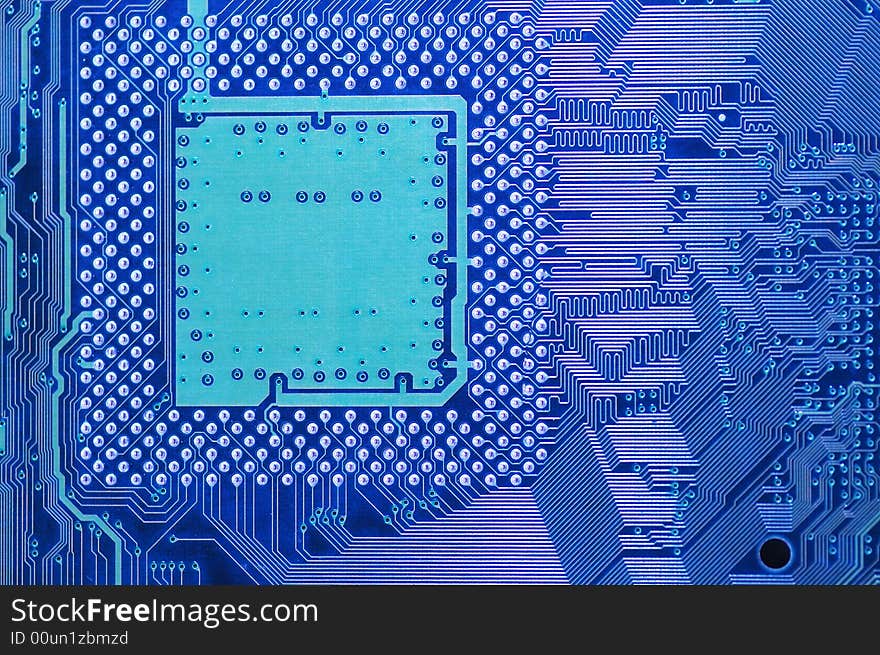 Macro Image of Central Processing Unit Wiring