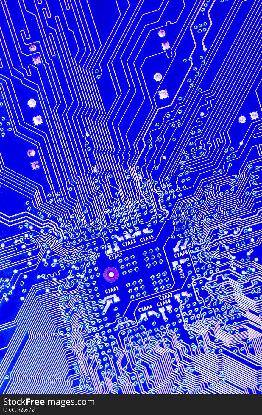 Macro Image of Wiring Of central Processing Unit