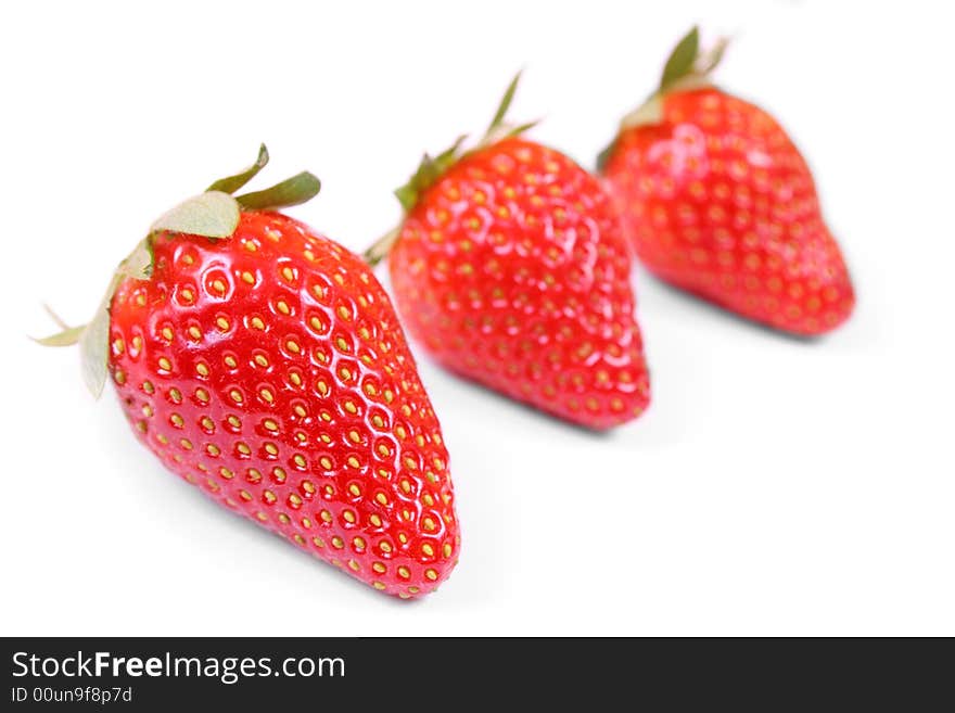 Strawberries isolated on white background. Strawberries isolated on white background