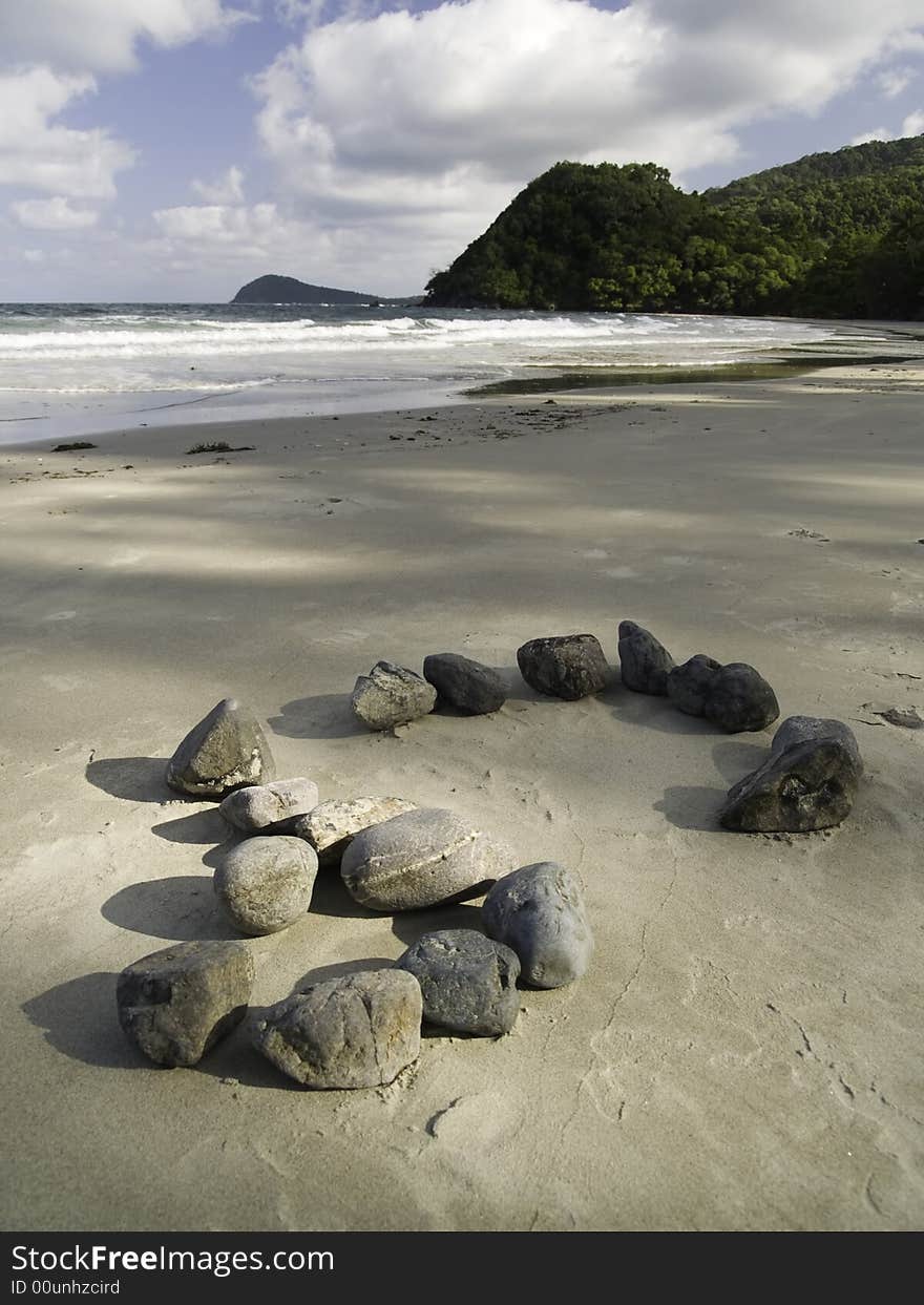 A beach in Cape Tribulation Australia. A beach in Cape Tribulation Australia.