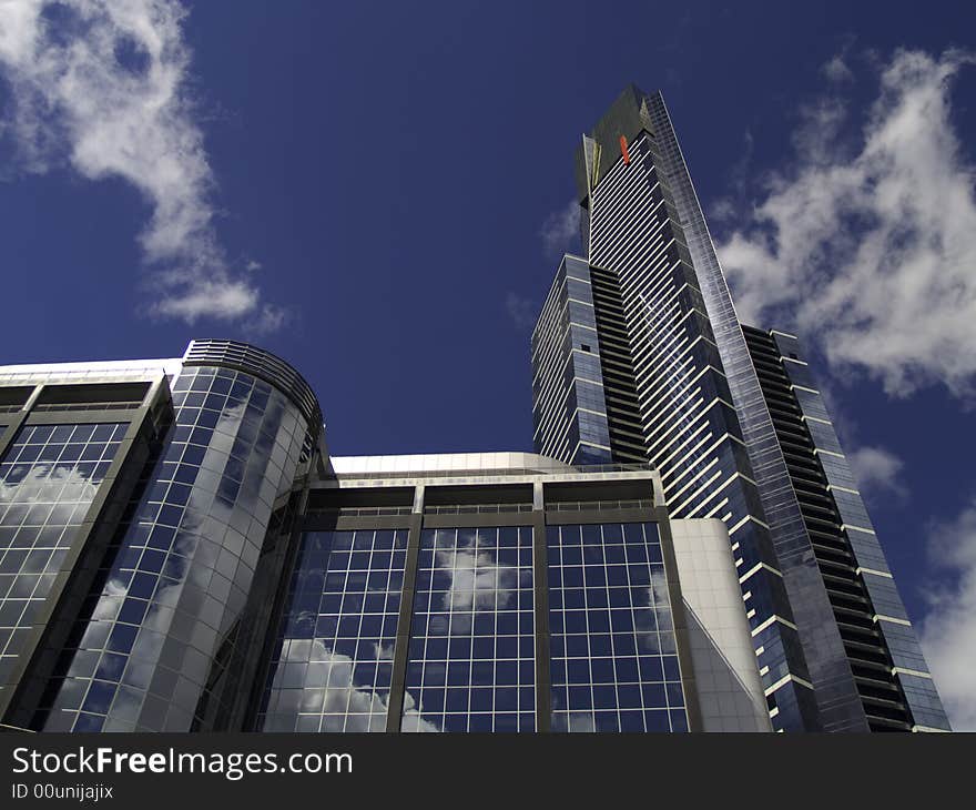 Brilliantly reflective buildings in downtown Melbourne Australia. Brilliantly reflective buildings in downtown Melbourne Australia.