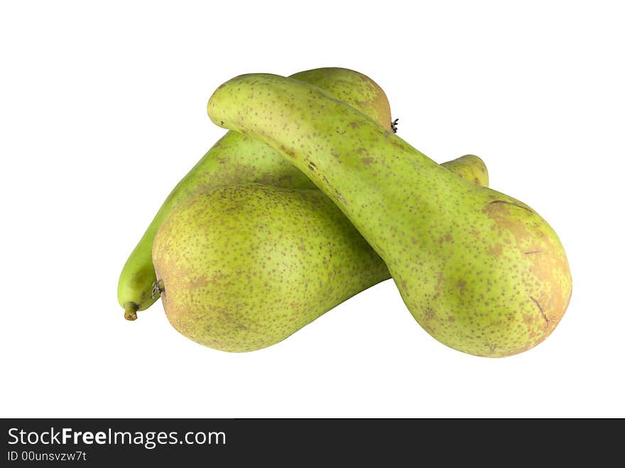 Some pears, isolated on white without shadow.