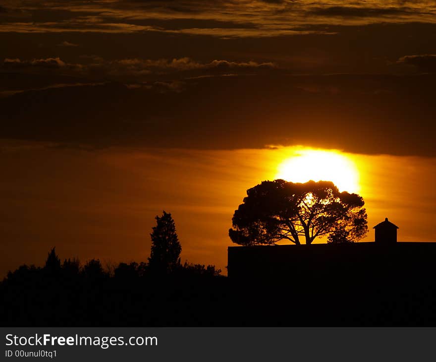 A beautiful sunset of Florence - Italy