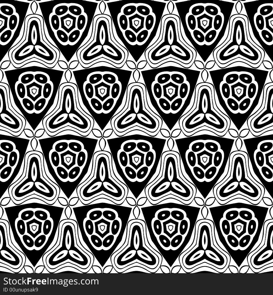 Abstract seamless black-and-white pattern - graphic illustration. Abstract seamless black-and-white pattern - graphic illustration