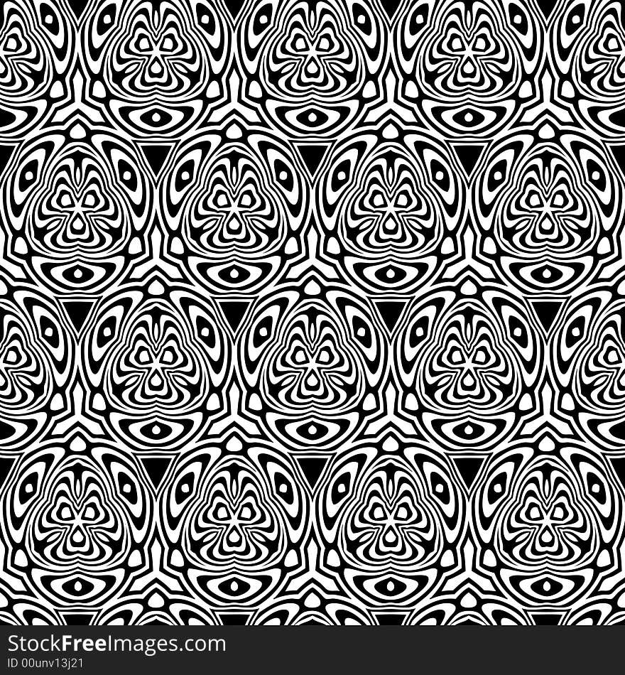 Abstract seamless black-and-white pattern - graphic illustration. Abstract seamless black-and-white pattern - graphic illustration