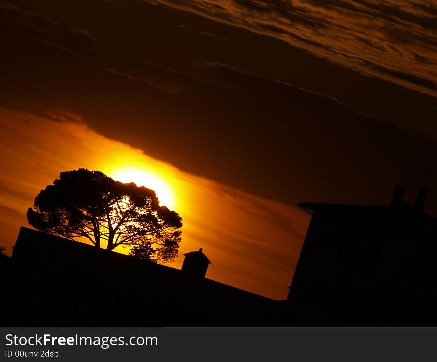 A beautiful sunset of Florence - Italy