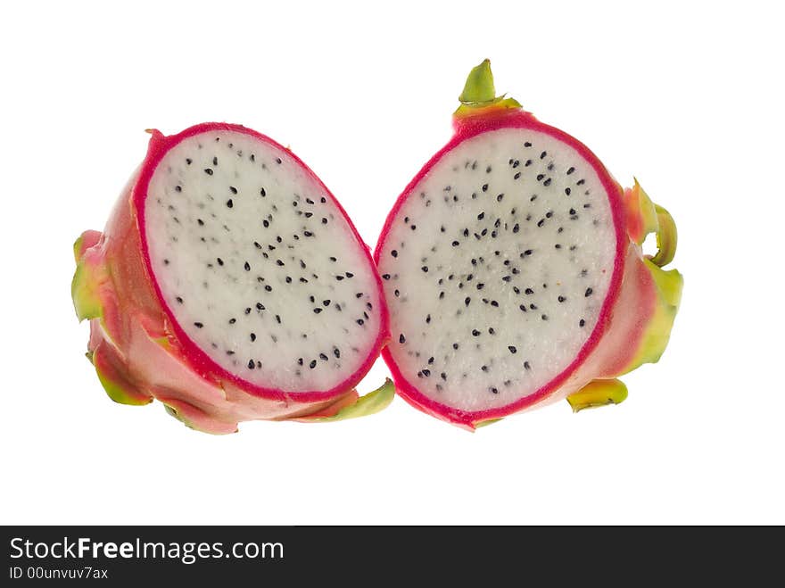 Pitaya (dragon fruit) isolated on a white background