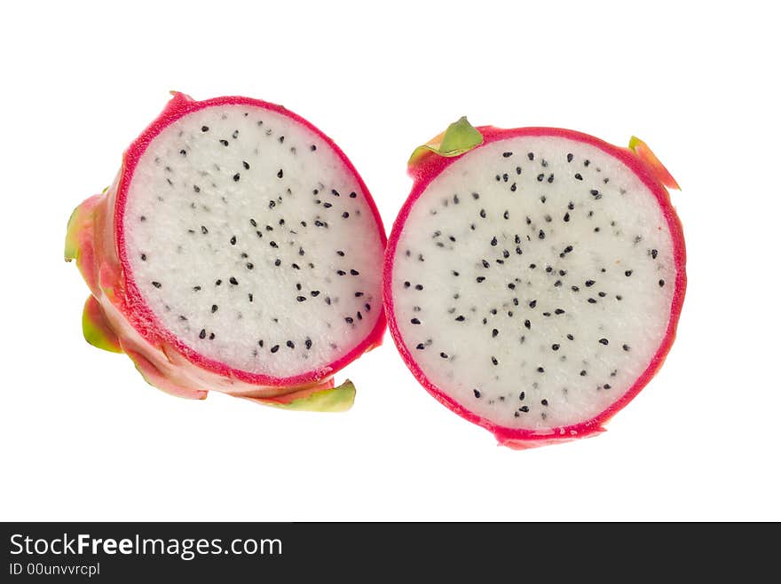 Pitaya (dragon fruit) isolated on a white background