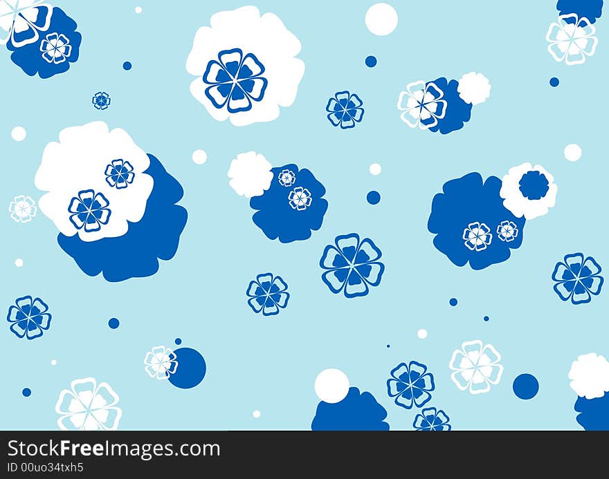 Abstract floral background. Vector illustration.