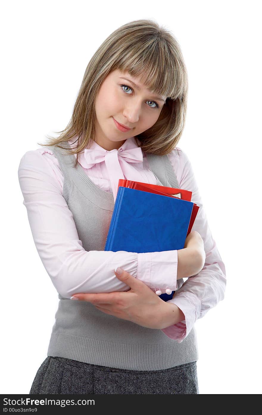 Woman With Folder For Documents