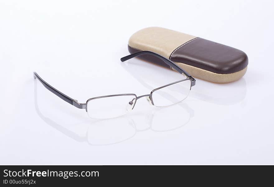 Glasses to readings, foto in sudio on the white background. Glasses to readings, foto in sudio on the white background