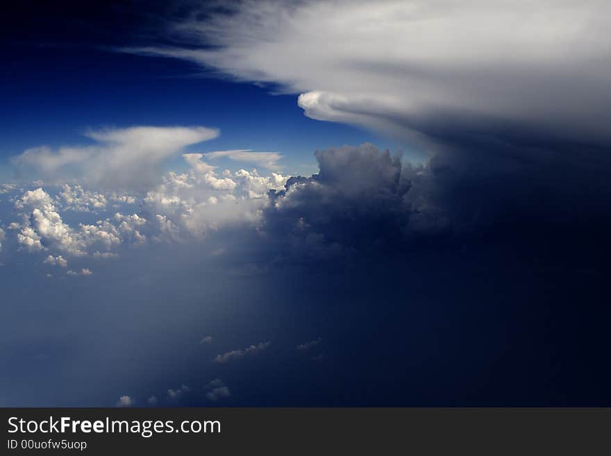 Clouds - view from the plane. Clouds - view from the plane