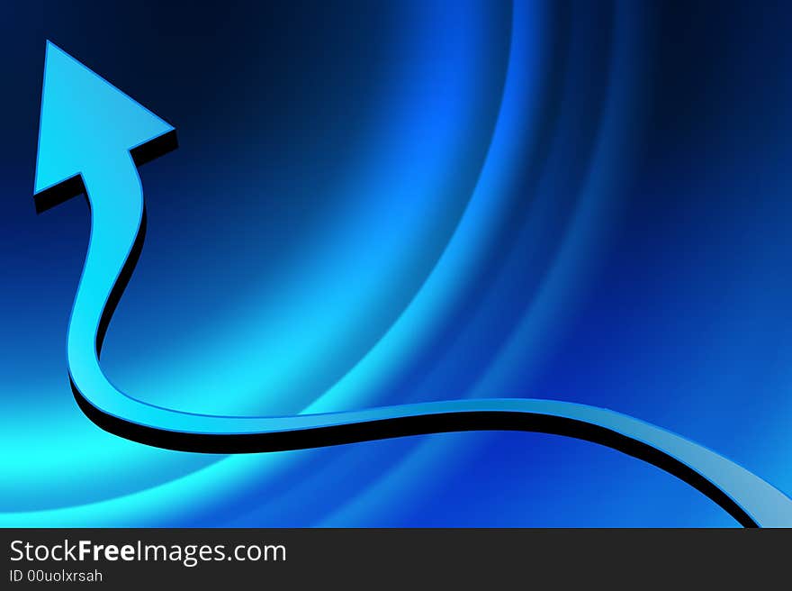 Abstract blue background with lights and colors