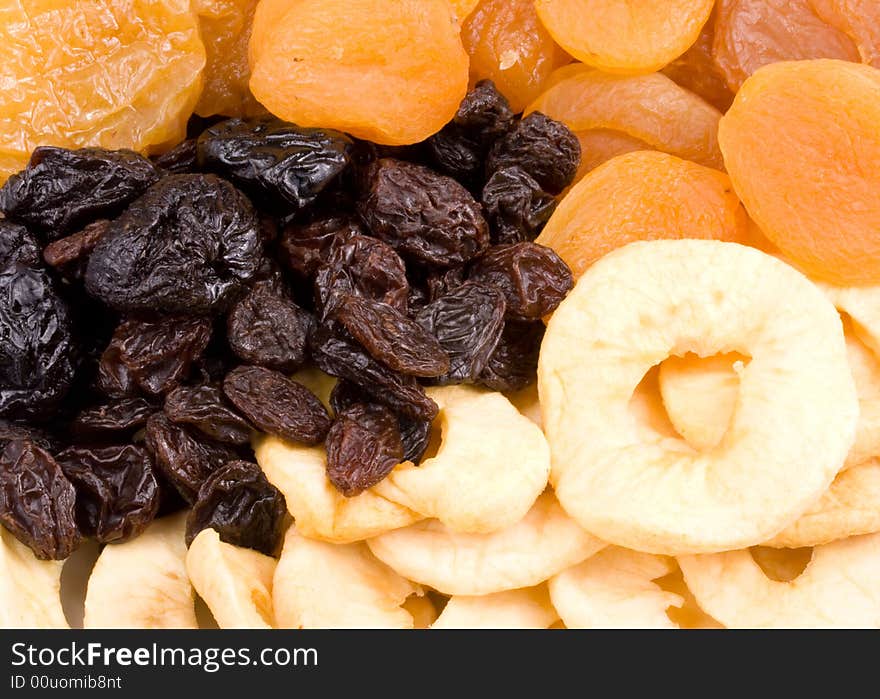 Background from dried fruits