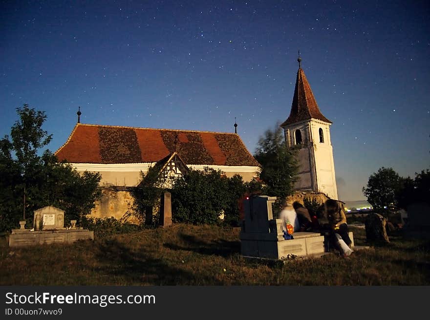 Lutheran church by night