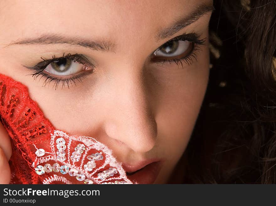 Portrait of the young beautiful woman in east order. Portrait of the young beautiful woman in east order