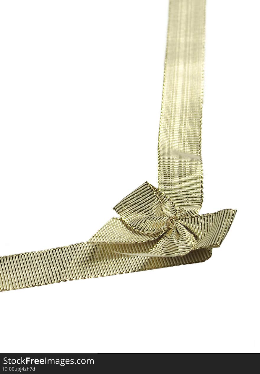 Golden ribbon and bow