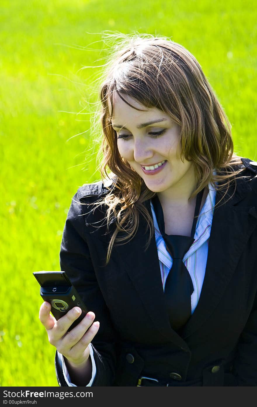 Businesswoman At Phone