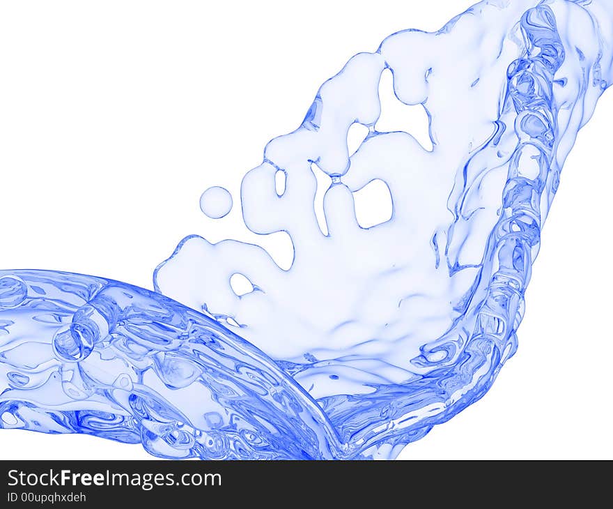 Water refreshing abstract background bath blue bubble clean