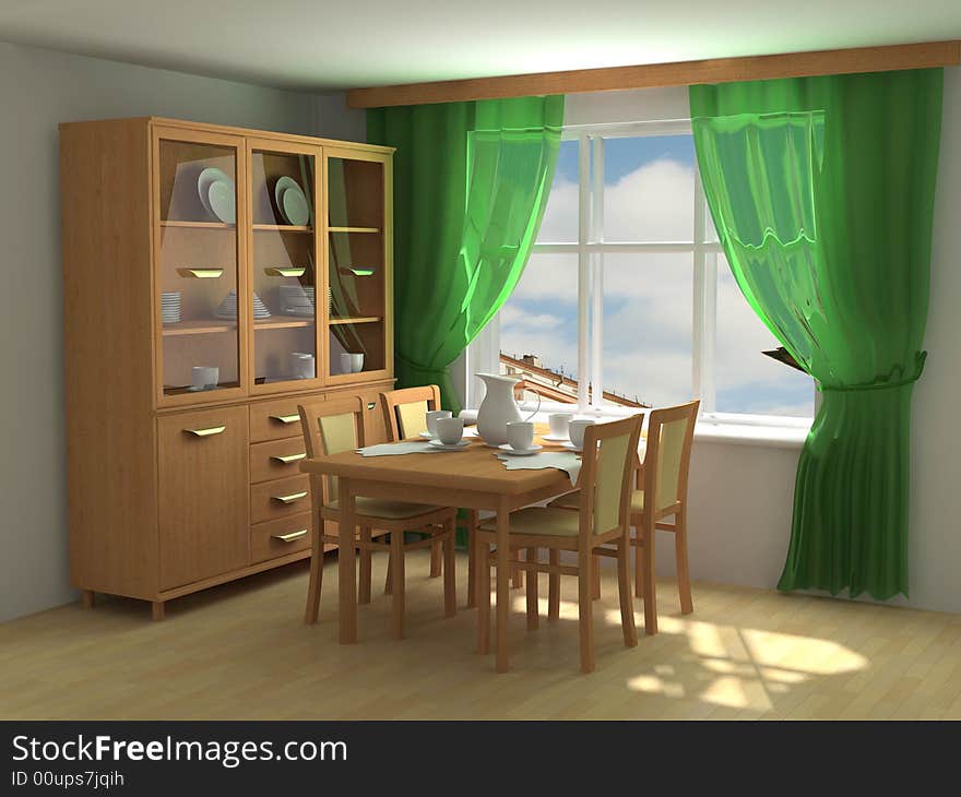 Modern interior design apartment blind comfort 3d. Modern interior design apartment blind comfort 3d