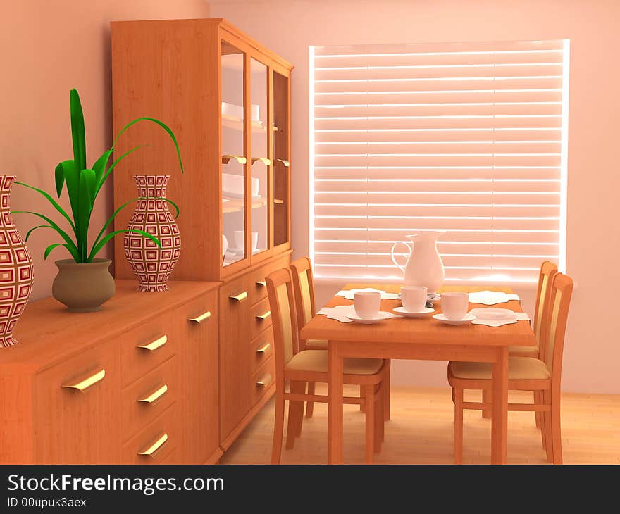 Modern interior design apartment blind 3d. Modern interior design apartment blind 3d