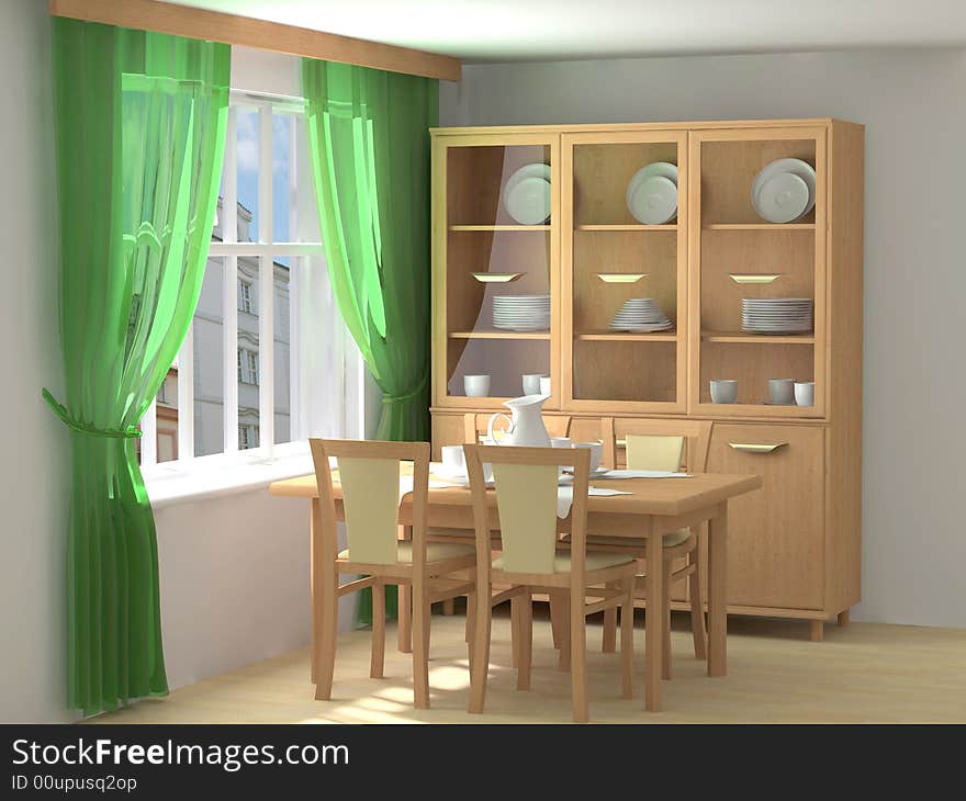 Modern interior design apartment blind 3d. Modern interior design apartment blind 3d