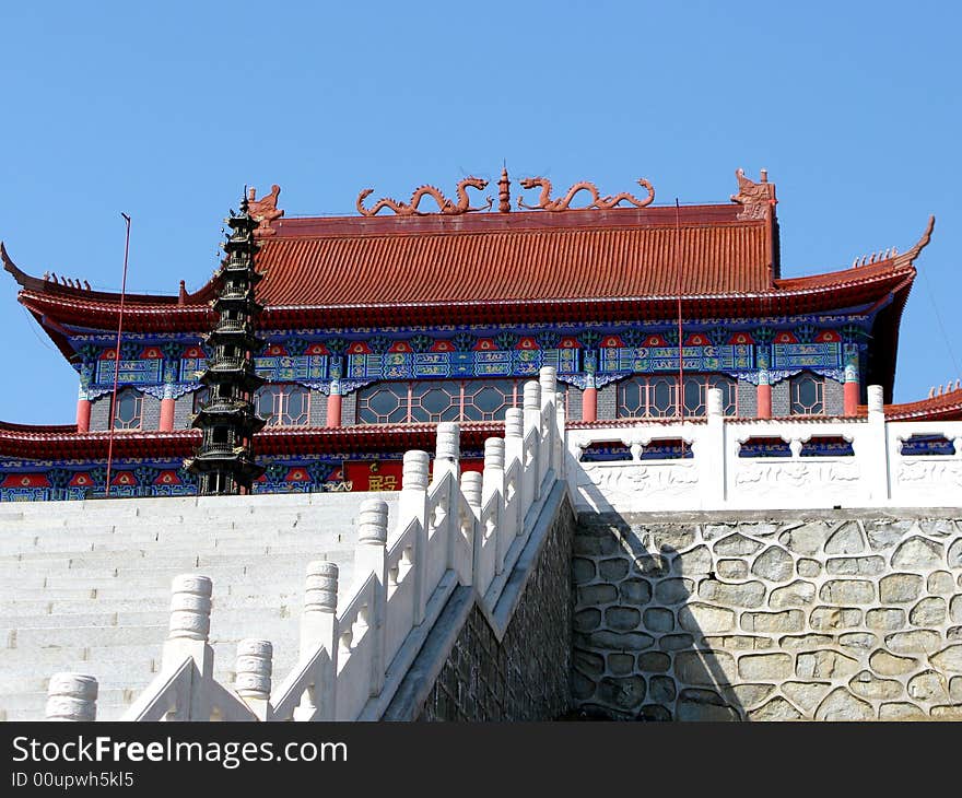 The main hall of the China Buddhist temple, a Buddhist worship is the main location. The main hall of the China Buddhist temple, a Buddhist worship is the main location.