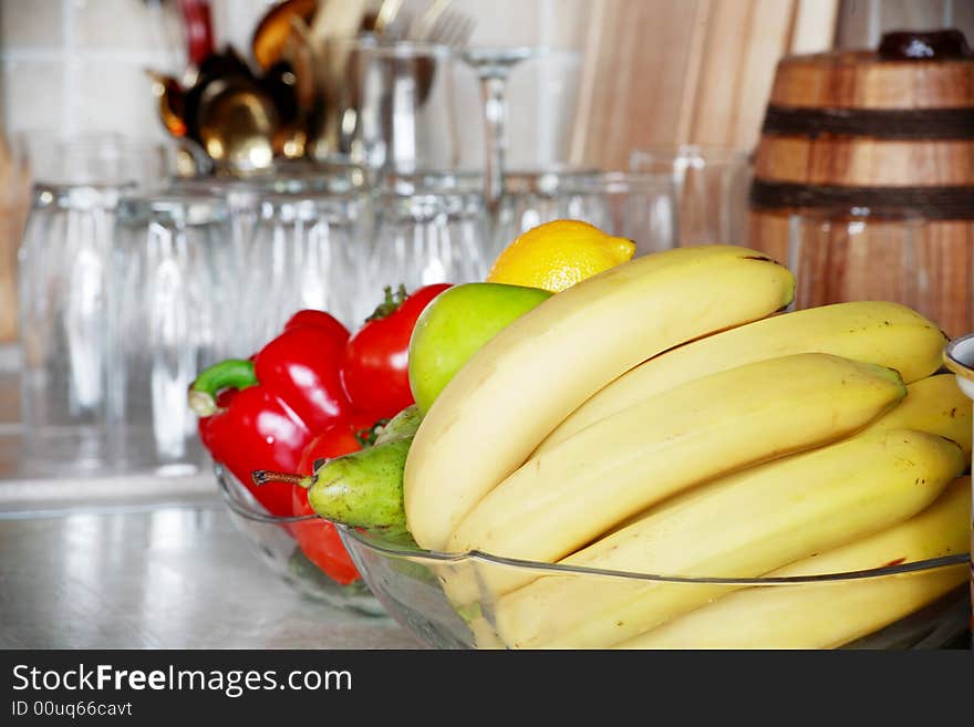 Fresh Vegetables, Fruits and other foodstuffs. Shot in a studio. Fresh Vegetables, Fruits and other foodstuffs. Shot in a studio.